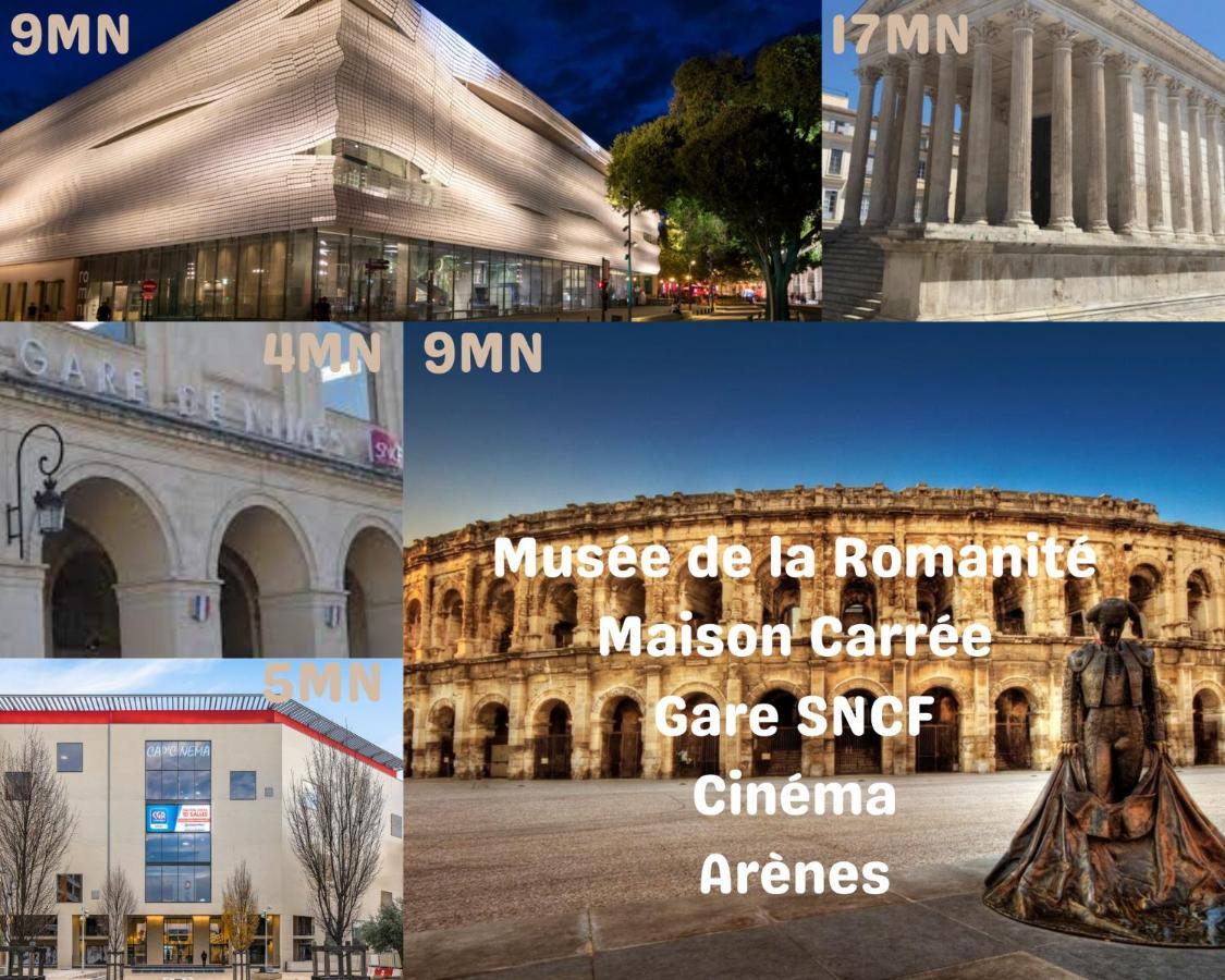 Appart Cosy Terrasse Gare De Nimes Lägenhet Exteriör bild