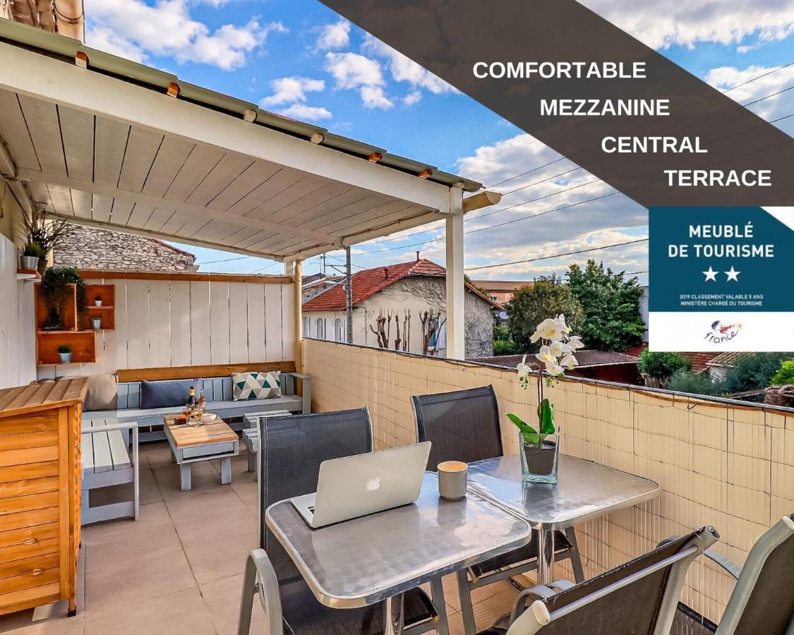 Appart Cosy Terrasse Gare De Nimes Lägenhet Exteriör bild
